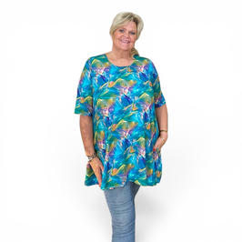 TUNIEK, ELEGANCE, D,BLUE / AQUA/ROZE/GROEN
