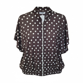 MAGNA JAS/VESTJE MOCCA/OFFWHITE POLKA DOT B-2610