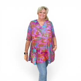 TUNIEK, D'ORO, BROWN/AQUA/ORANGE/CYCLAAM