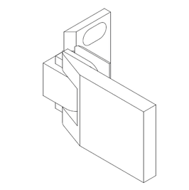 Serie Edap, Wand Pendelscharnier, fluchtend 180°, innen glasbündig, Art.Nr. 6050