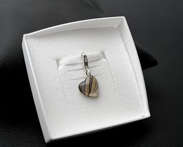 MEMORY Glas Charm-Anhänger Herz