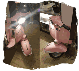 AVANT DE VESPA ROSE