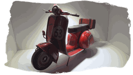 VESPA MINIATURE ROUGE 53 COCCINELLE