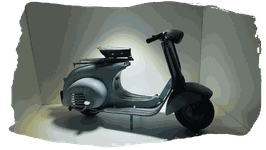 VESPA MINIATURE BLEU CIEL