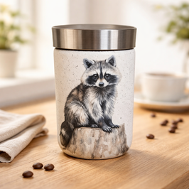 Glas Vorratsdose Waschbär