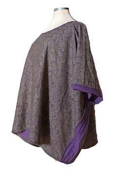 MD-ULSM Lagenlook Shirt Grau Violet (09144)