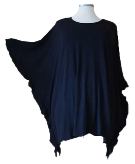 ButterflyCut Shirt UniColor Schwarz (05226)