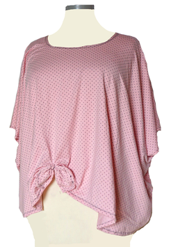 MD-ULSM Lagenlook Shirt Pünktchen mit Schleifchen (09119)