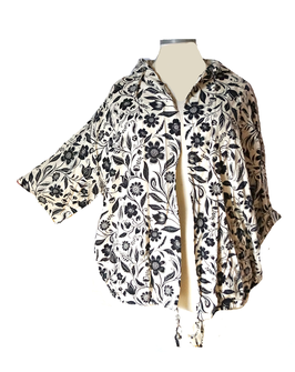 Leinen Sommerjacke Flower (07786)