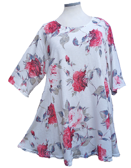 SunShine Shirt Red Roses (09527)