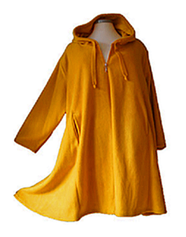 SunShine Kapuzenpullover in 6-Bahnen-A-Linie Ocker
