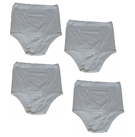 4 Stück Taillenslip Slip Slips Weiß Größe 64-70 (SL6870)