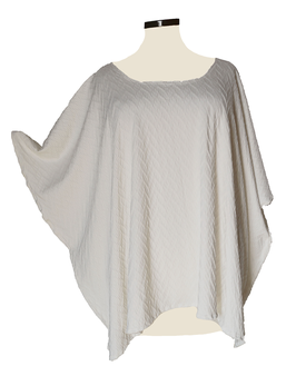 MD-ULSM Lagenlook Shirt 3D-Vollelastic-Design Weiß (09449)