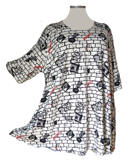 Shirt in Zauber-A-Linie Black & White WALL (09871)