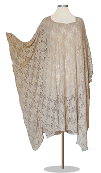 MD-ULSM Edel & Elegant ChiffonArt Spitze Lagenlook Longshirt Tunika Kleid Überwurf (09396)