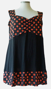 Top Pünktchen Black Orange (e8)