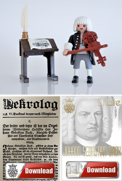 Die Kleine Bach-Figur plus zwei kostenlose Bach-Zugaben (Bach-Nekrolog plus Bach-Zitate-Medley als Download) ANGEBOT 2