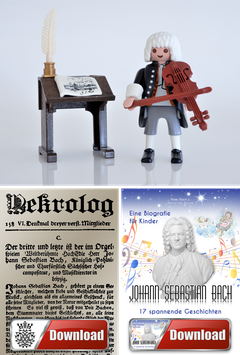 Die Kleine Bach-Figur plus zwei kostenlose Bach-Zugaben (Bach-Nekrolog und die Bach-Biografie für Kinder als Download) ANGEBOT 1