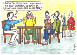 Postkarte für "Omaspieler"