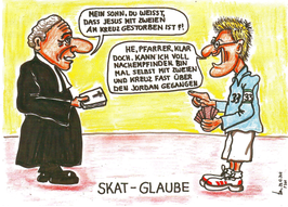 Postkarte Skat-Glaube