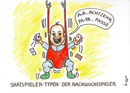 Postkarte Der Nachwuchsspieler