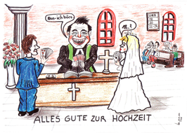 Glückwunschkarte zur Hochzeit