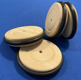4195 Holzräder mit Bereifung Ø = 60mm (4 Stk.)