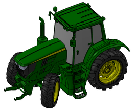 Modellbauplan Traktor John Deere 6195, M1:10