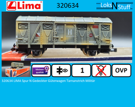 320634 LIMA Spur N Gedeckter Güterwagen Tarnanstrich Militär