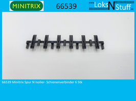 66539 Minitrix Spur N Isolier- Schienenverbinder 6 Stk