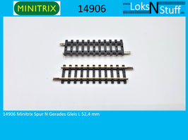 14906 Minitrix Spur N Gerades Gleis L 52,4 mm