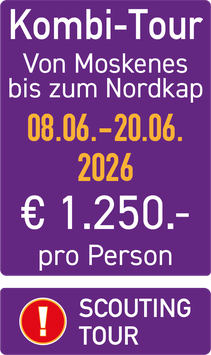 Kombi-Scout-Tour von Moskenes zum Nordkap