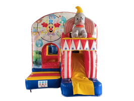 NIEUW! Springkussen Circus met glijbaan Nog niet beschikbaar !!!! levertijd ongeveer eind Juni 2025