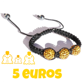 Pulsera shamballa dorado