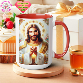 主耶稣基督的祈祷马克杯15盎司五色基督教马克杯礼品 Prayer of Lord Jesus Christ Mug 15oz Five Colors Christian Mug Gift