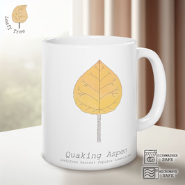 Leafy Tree Mug 11oz White Autumn Quaking Aspen Mug, Gift Mug, Mugs For Family Men Women Kids Friends Gift