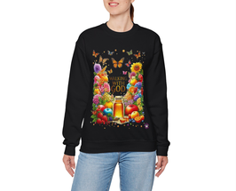 与神同行水果花蜂蜜长袖运动衫基督教禮物 WALKING WITH GOD FRUIT FLOWER HONEY Sweat Shirt CHRISTIAN GIFTS