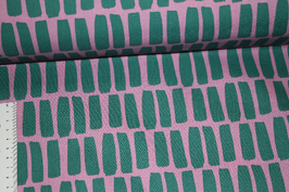 beschichtete Baumwolle Stripes petrol auf pink Mix & Match Streifen Poppy Fabrics