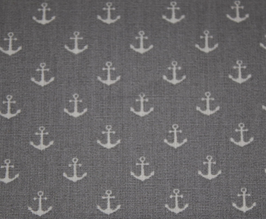 beschichtete Baumwolle Anker Petit Anchor Minianker grau Maritim Poppy Fabrics