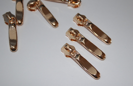 Zipper gold - formschön - ab 2 Stück (€ 0,60/St.) 5mm Schiene