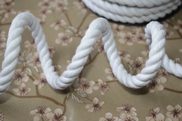 Baumwollkordel gedreht 10 mm fest weiß XL-Kordel Baumwoll-Kordel Kordel Baumwolle Taschenband Träger XXL-Kordel