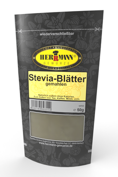 Stevia-Blätter gemahlen 50g Herrmann Gewürze 1970