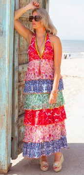 Maxi Kleid "Mixed Layers"