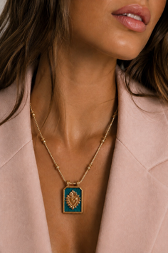 Collier Ex-voto vert émeraude