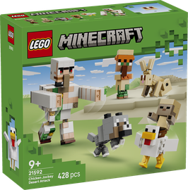 LEGO® Minecraft™ 21592 Angriff des Hühnerreiters in der Wüste