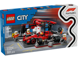 LEGO® City 60443 F1® Boxenstopp mit Boxencrew und Ferrari Flitzer