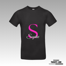 B&C Buchstabe mit Name inkl. Motiv T-Shirt