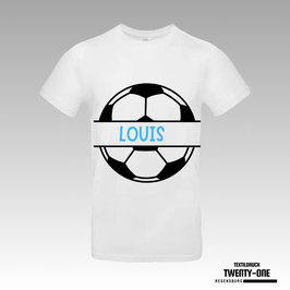 B&C Fussball mit Namen inkl. Motiv T-Shirt