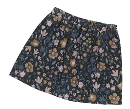 Rock Babycord Blumen anthrazit