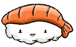 Bügelbild Nigiri Lachs